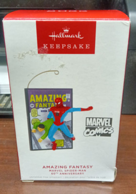 Spider-Man Amazing Fantasy 60th Annversary Ormament (Ornament, 2022, Hallmark)
