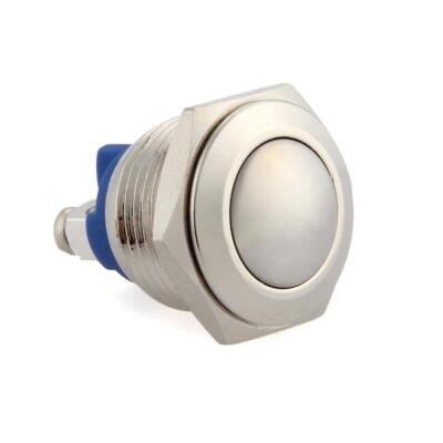 Momentary Push Button Switch Reset Metal 12V DC Car/Boat Universal Silver Bolt