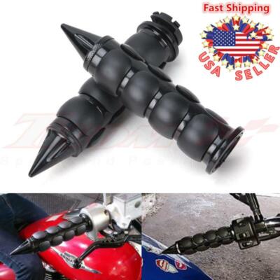 1'' 25mm Spike Motorcycle Universal Handlebar Non-Slip End Hand Grips For Harley