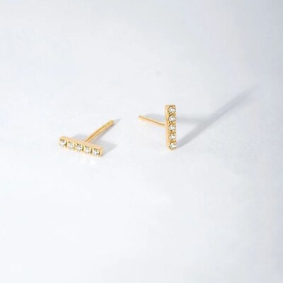 0.32ct Naturale Diamante Rotondo 14K Bis Marchiato Oro Giallo Smeraldo