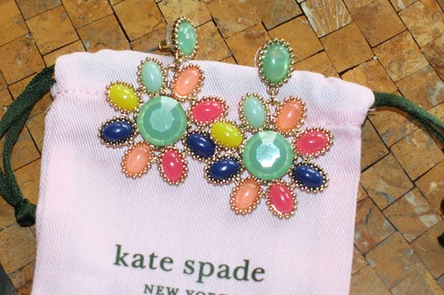 Kate Spade Amalfi Mosaic Earrings multi chandelier & Norstrom flower/pearl lot 2 - Picture 4 of 10