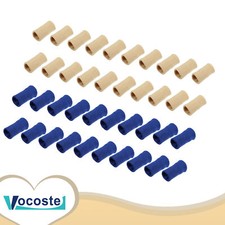 Pieces of 40 Breathable Finger Sleeve Thumb Braces Finger Protectors Blue Beige