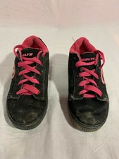 YOUTH GIRLS HEELYS BLACK PINK 1 WHEELED SKATING LACE UP ATHLETIC SHOES