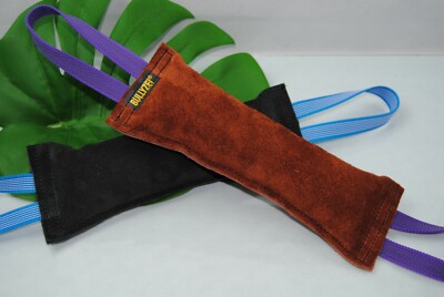 Beißwurst Leder 30 x 7cm mit 2 Schlaufen Dummy Bringsel Lunte Apport Hundesport