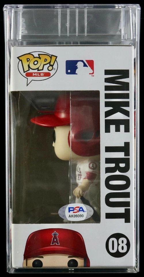 MLB MIKE TROUT HAND SIGNED ENCAPSULATED FUNKO POP #08 SLABBED PSA MLB COA RARE - Image 2 of 4