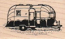 Airstream Trailer 1 3/4 x 2 3/4" Rubber Stamp, Transportation Stamp