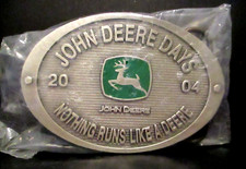 2004 John Deere Days Dealership Belt Buckle 2000 Deer Trademark Logo Nothing Run