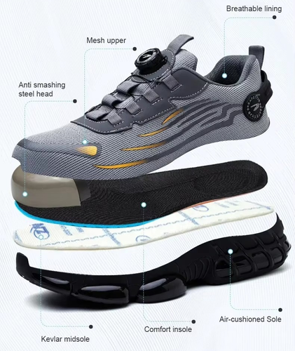 Herren Schutz Arbeitsstiefel - Anti-Smash, Anti-Pannen, Sicher & Bequem - Bild 10 von 14