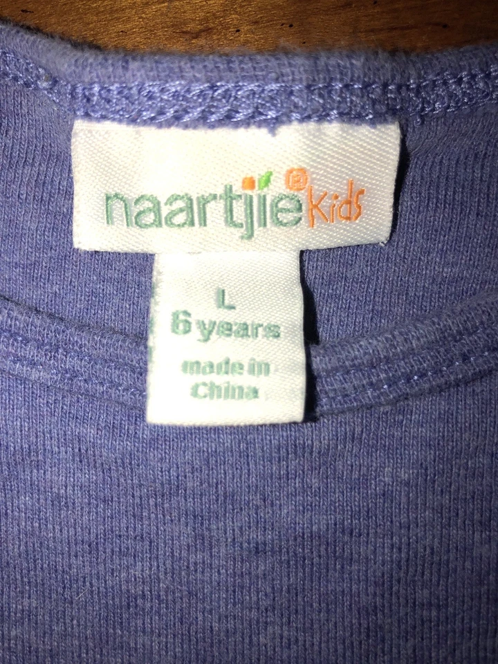 Camisa Naartjie Meninas Azul Lantejoulas Ilhós Bainha de Renda Camadas Tamanho 6 por Grande - Imagem 3 de 3