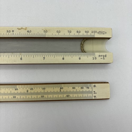 Sun Hemmi Bamboo Slide Rule Made In Japan Cracked Cursor - Picture 12 of 17