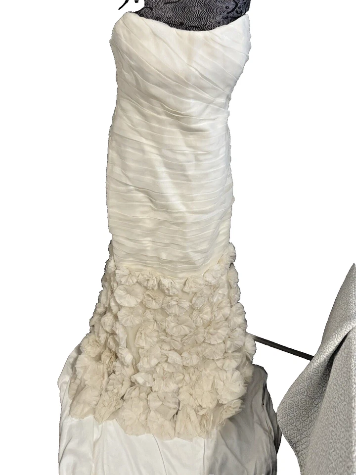 Nuevo sin etiquetas Vestido Theia Roseta Sin Tirantes Marfil Talla 14 Foto 4 de 4