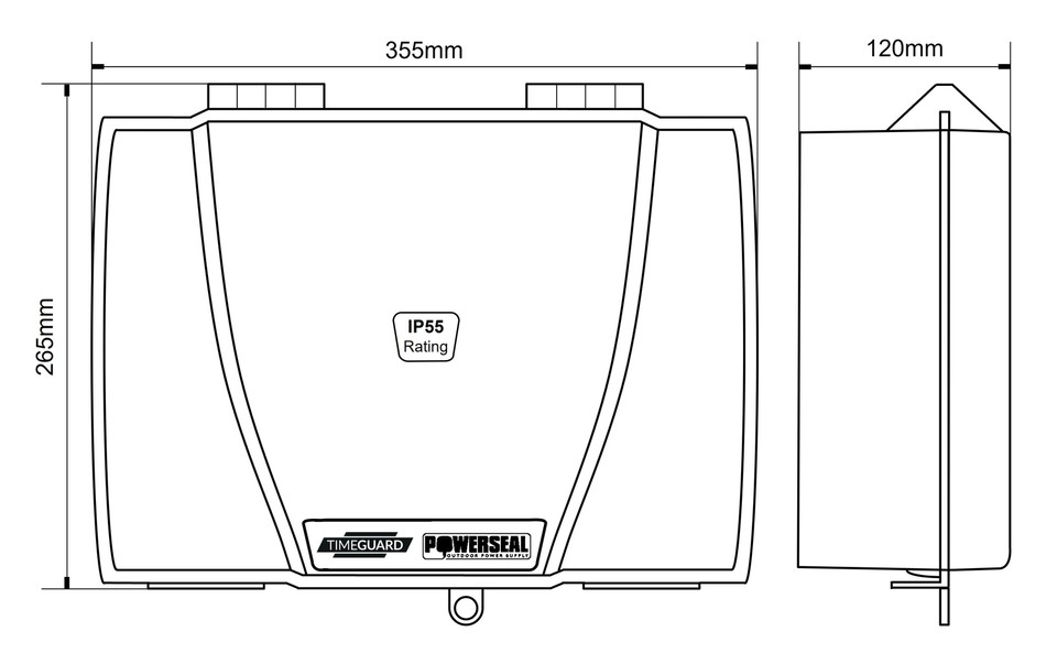 2 pcs TPS401 Type G British 4 Gang Outdoor Power Enclosure, 230 V