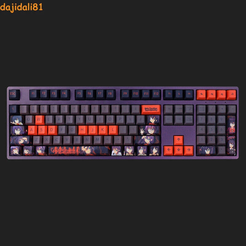Manga 108 Keys Takanashi Rikka PBT Keycaps Set Cherry MX For Mechanical Keyboard - Image 2 of 4