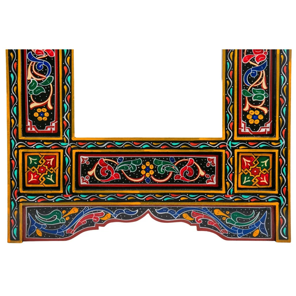 黑色 Colorful Leaning 全长摩洛哥手绘镜框 61 x 24 — 第 3/4 张图片