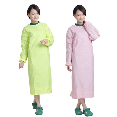 Long Medical Doctor Nurse Surgeon Isolation Coat Unisex Surgical Gown Reusable - Picture 2 of 14