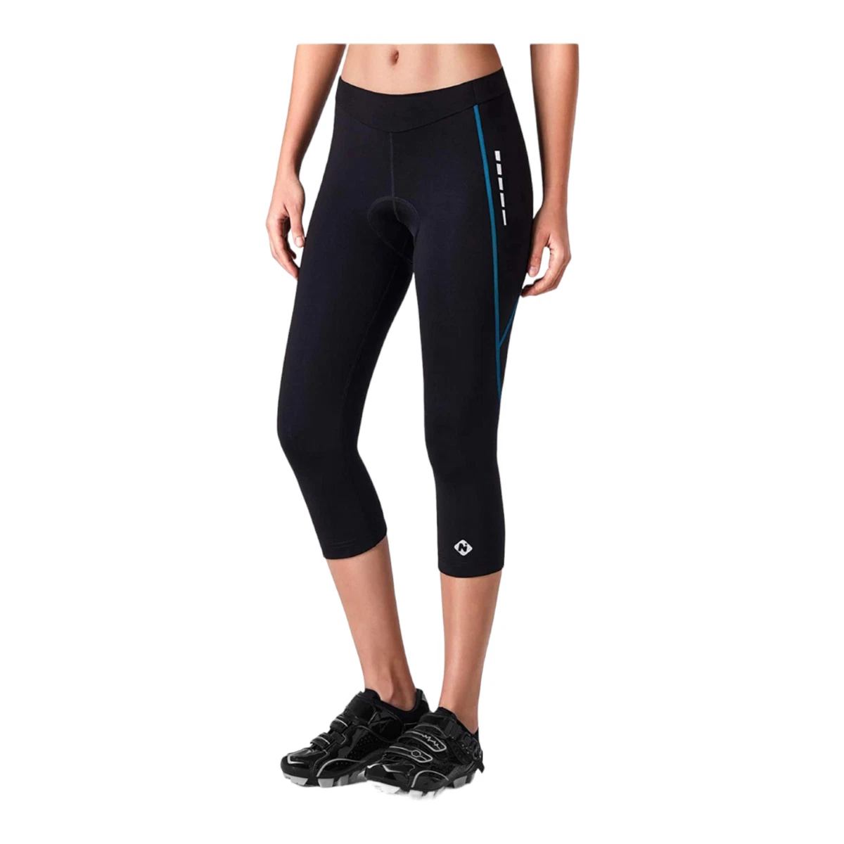 NAVISKIN Women s Padded Bike Shorts Capris Pants Cycling Biking Tights Back Zipp