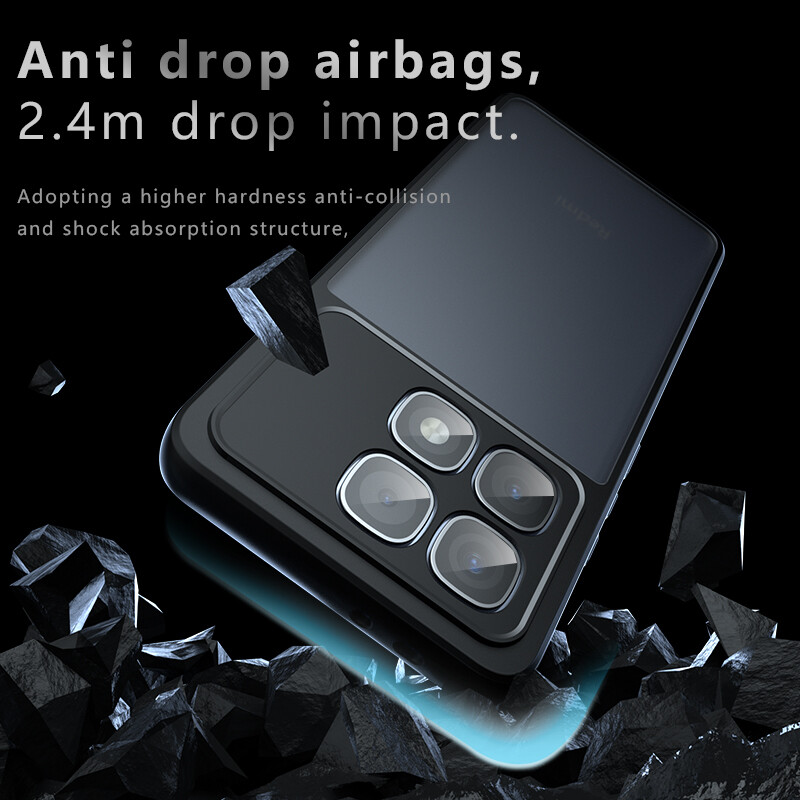 For Xiaomi Redmi K70 Ultra, Shockproof Magnetic Matte Bumper Soft Cover Case