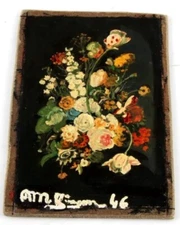 VINTAGE 1946 JEAN METZINGER OIL PAINTING ON BOARD SIGNED CUBISM FLORAL