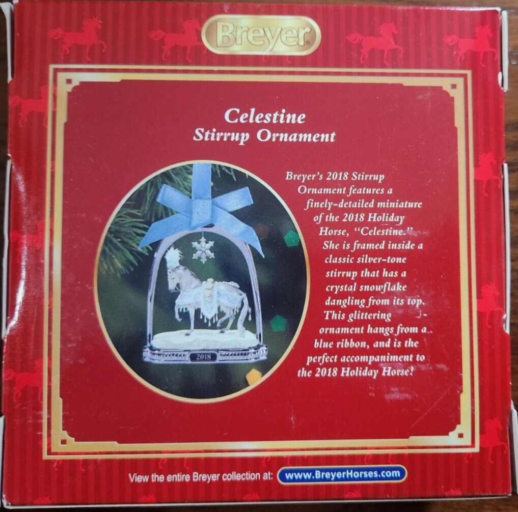 Breyer Horse 2018 Celestine Stirrup Holiday Christmas Ornament With Box