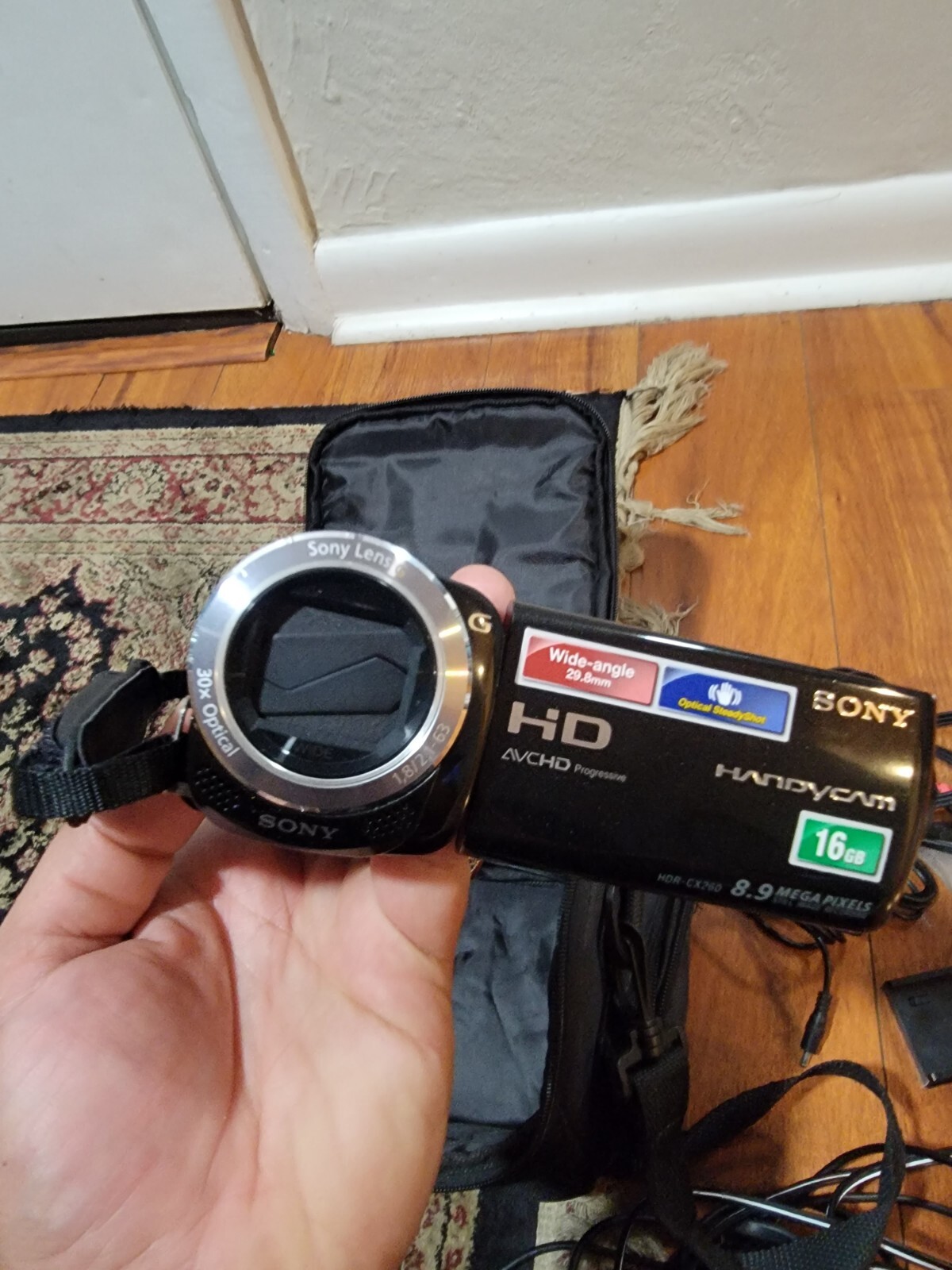 Sony Handycam HDR-CX260V High Definition 8.9 MP Camcorder With Battery, Charger