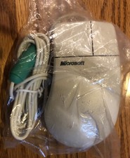 Microsoft Wired Serial Mouse 2.2A. Model X04-72172. Rare New Unused In Package.