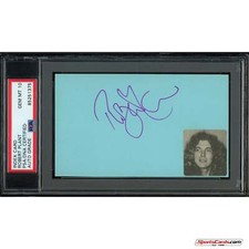 Robert Plant Led Zeppelin Signed Auto 3x5 Card PSA/DNA Gem Mint 10
