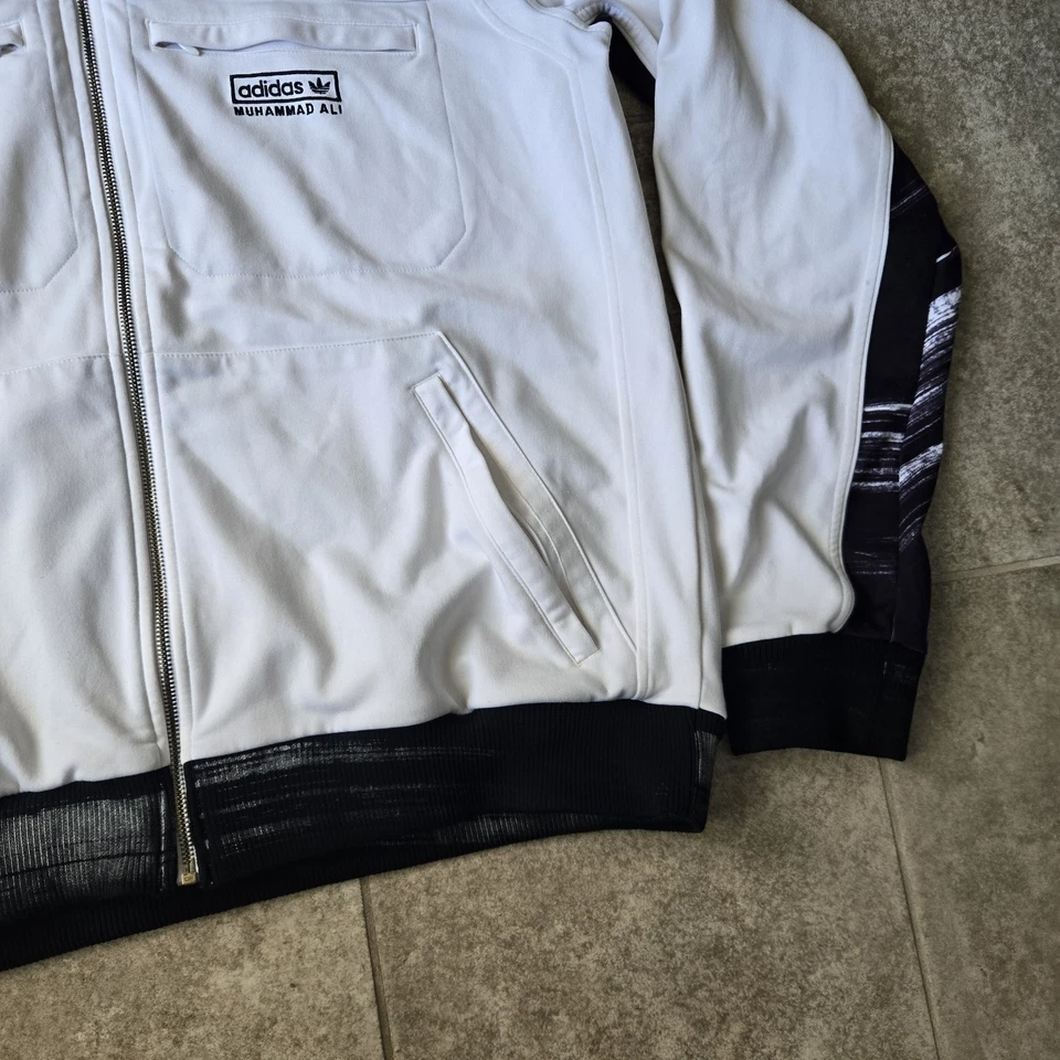 ADIDAS MUHAMMAD ALI TRACK TOP JACKET DEDICATION TT Sz L Streetwear Blokecore HTF - Image 4 of 4