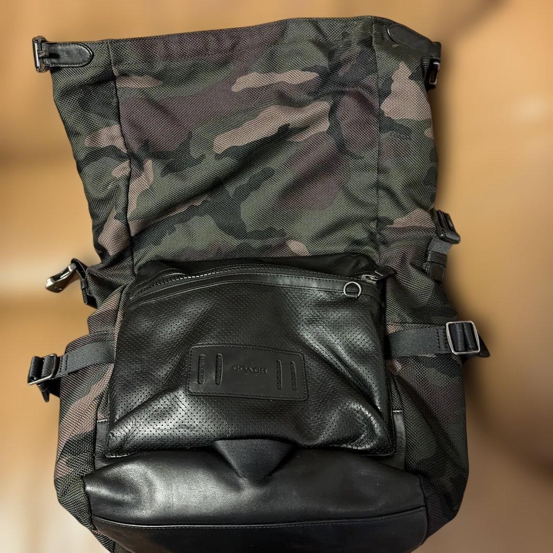 Coach Camouflage Drawstring Backpack - image 1