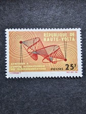 TIMBRE HAUTE VOLTA  TÉLÉCOMMUNICATION N°131 NEUF ** LIIXE MNH 1964