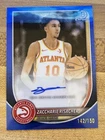 2025 Topps Chrome Zaccharie Risacher Signature Style Blue Auto /150.