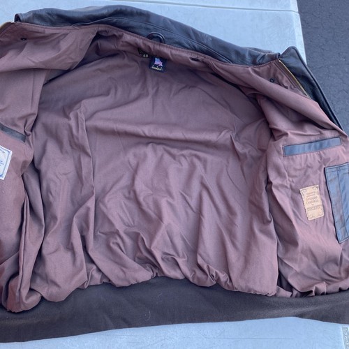 Cockpit USA A-2 Flight Jacket Mens 48 Brown Goatskin Leather US Army Air Force - Picture 7 of 21