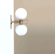 Bathroom Vanity, Vanity Fixture, Mid Century Brass Wall Sconce light