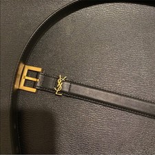 YSL Saint Laurent Slim Belt Size 80cm