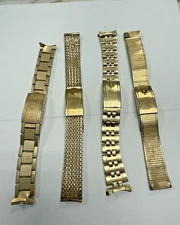FOUR VINTAGE BULOVA ACCUTRON BRACELETS AS IS SEE PICS FOR CONDITION item# e11731