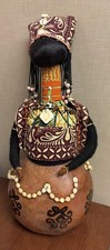 Gourd Vintage Fertility African Doll Signed 2005 Signed By Artist Large 18”