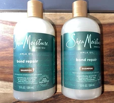 2x SheaMoisture Strengthening Bond Repair Shampoo Amla Oil 13floz TWO NEW