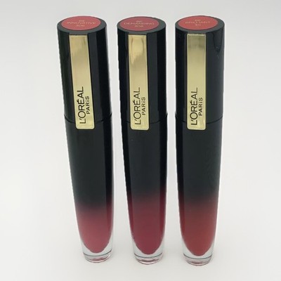 L'Oreal Brilliant Signature Ink Lipsticks Lippenstift Set 3 Stück 3 rote Farben
