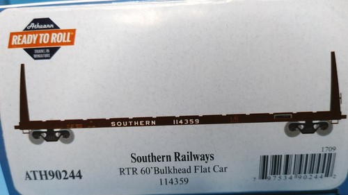 Coche plano mampara Athearn ATH90244 HO Southern Railway 60' #114359 nuevo de stock | Condition: New