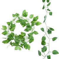 KüNstliche Efeu Girlande GrüN BläTter Deko Hochzeit Garten Balkon 210Cm 1 StüCk