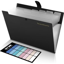 Accordion File Organizer, Expanding File Folder with 8 Pockets, Portable
