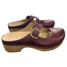 Dansko Brittany Martina Mary Jane Sandals Clog Leather Closed-Toe 8.5-9 (EU 39)