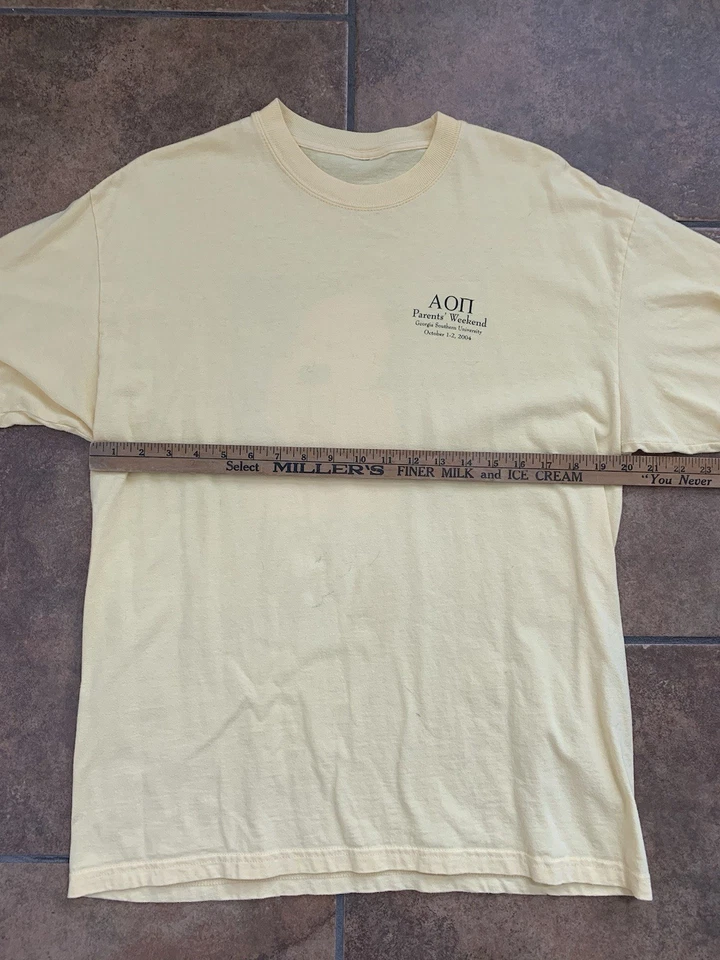 Винтажная футболка Alpha Omicron Pi 2004 Georgia Southern Parent's Weekend большая AOPI - Изображение 4 из 4