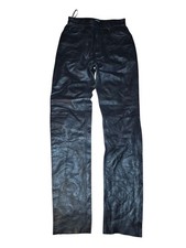 Wilsons Leather Womens Black Solid Maxima Straight Leather Pants - Size 8