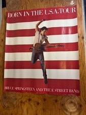 Vintage 1985 Bruce Springsteen & THE E STREET BAND, BORN IN THE USA TOUR Poster