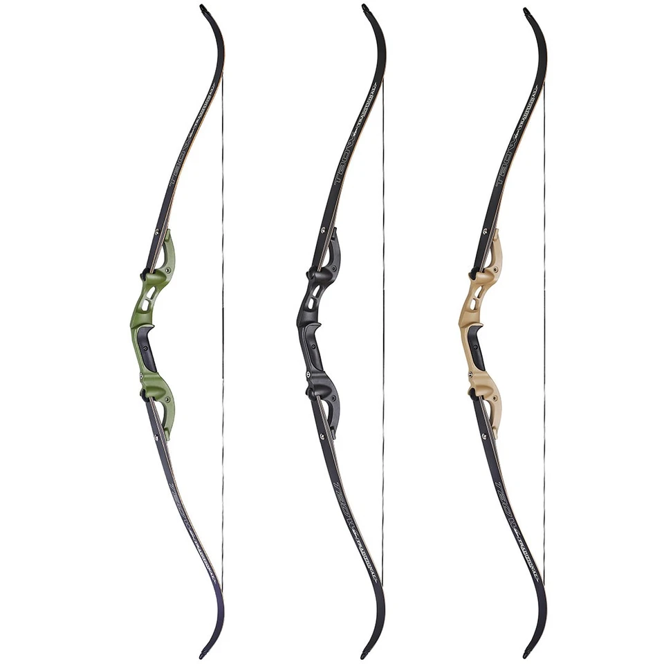 62" Recurve Bow F Interface 19" Riser 25-60lbs Limbs Archery Hunting Target H3 - Image 2 of 4