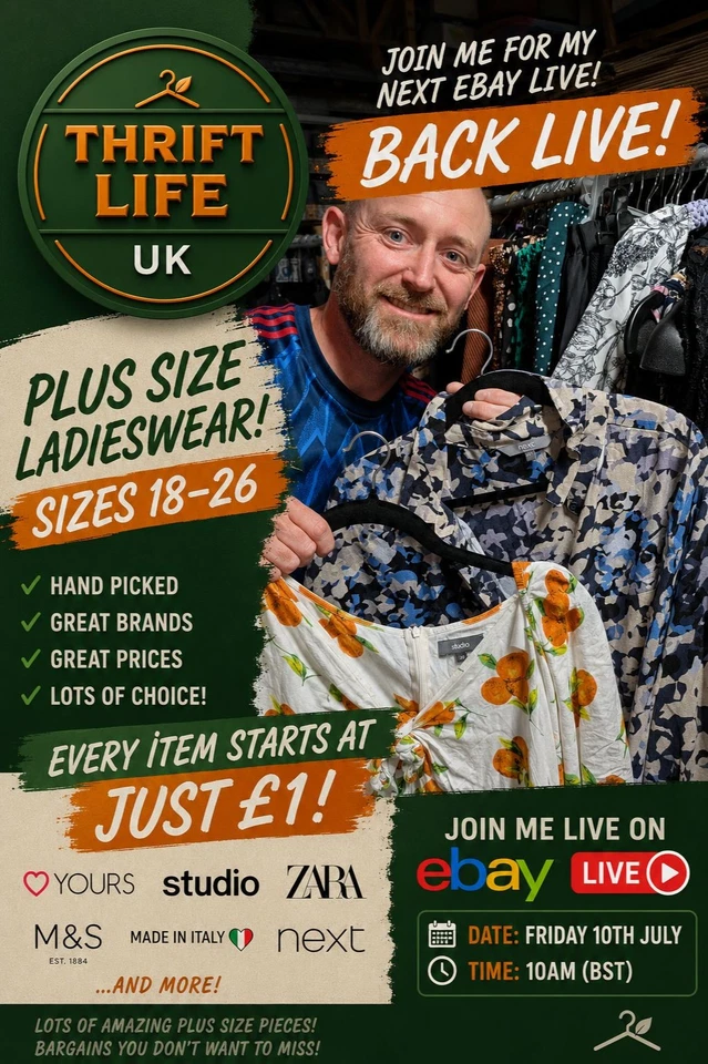 🎉 £1 Starts | Plus Size Ladieswear | Sizes 18–26