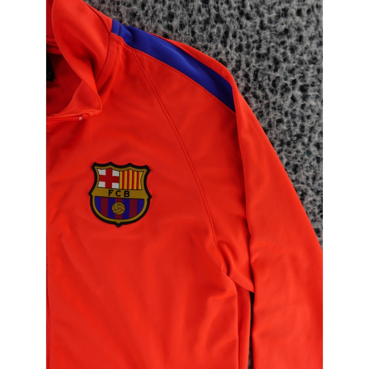 Nike FC Barcelona Dri-FIT Track Jacket Orange Blue Soccer Mens
