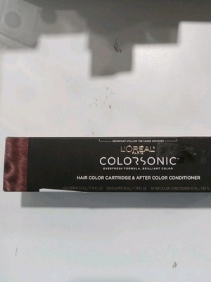 L'Oreal Colorsonic Hair Color Cartridge & Conditioner Lt Brown Intense Red 6RR