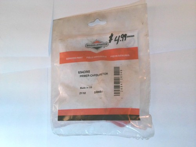 #ad Briggs and Stratton primer carburetor 694395 $3.00