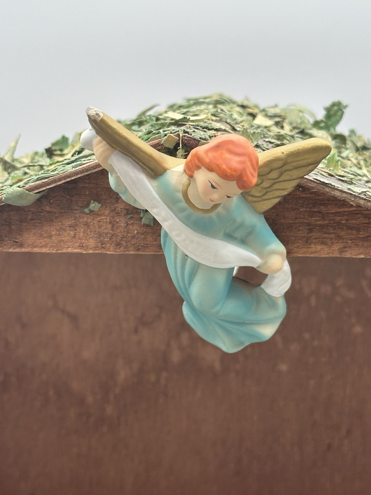 Vintage Hand Painted 11 Piece Nativity Set With Crèche Japan Original Box